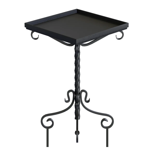 Столик кованый под гранитную плитку «Витая элегия» (арт. КИ-10)