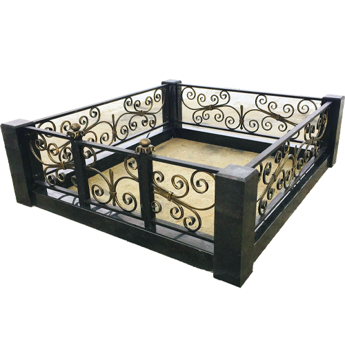 Надгробное сооружение Комплекс из гранита с коваными элементами Лагуна