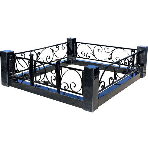 Надгробное сооружение Комплекс из гранита с коваными элементами Лиана