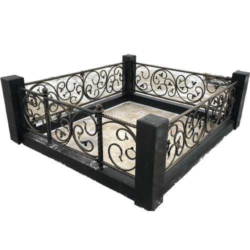 Надгробное сооружение Комплекс из гранита с коваными элементами Элегия