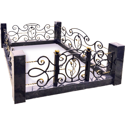 Надгробное сооружение Комплекс из гранита с коваными элементами Венеция