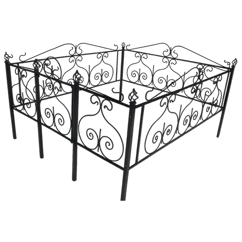 Ограда на кладбище кованая Гранат КИ-30