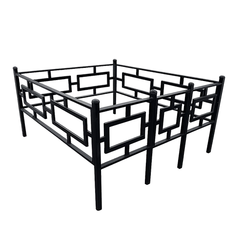 Ограда на кладбище кованая Квадрат 40х20 КИ-44