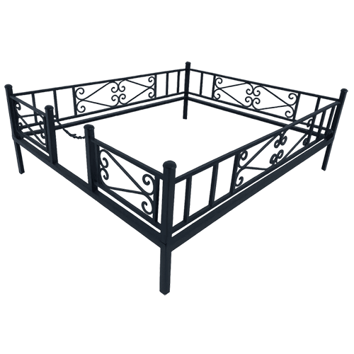 Ограда на кладбище кованая Новая КИ-35