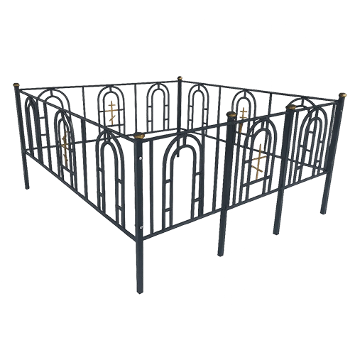 Ограда на кладбище кованая София КИ-42