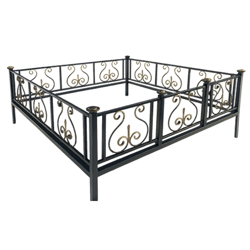 Ограда на кладбище кованая Тюльпан КИ-41